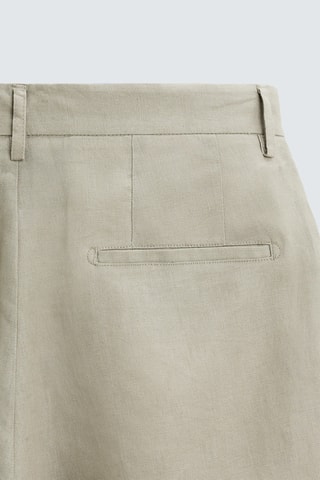 Bermuda en lin - Gris clair