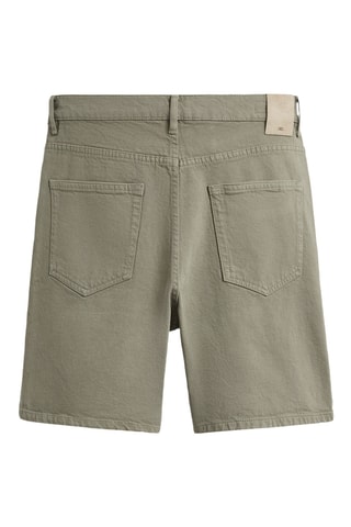 Bermuda regular en jean - Kaki