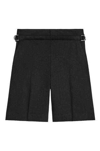 Bermuda en lin - Noir