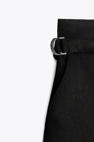 Bermuda en lin - Noir