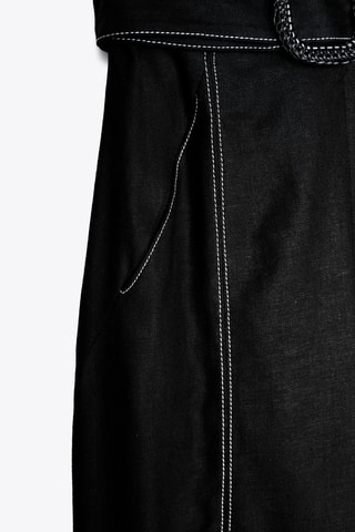 Combinaison bustier en lin - Noir