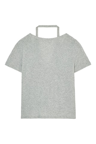 Gilet et top - Gris clair chiné