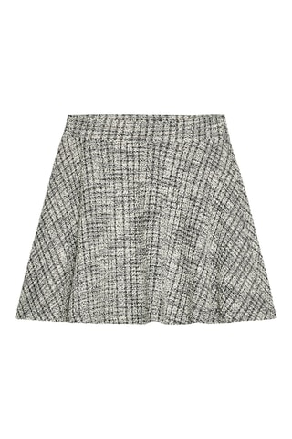 Minijupe en tweed - Blanc et noir