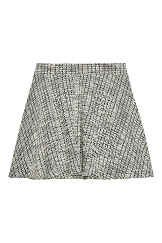 Minijupe en tweed - Blanc et noir