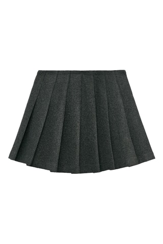 Jupe plissée - Anthracite chiné