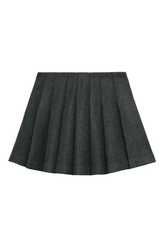 Jupe plissée - Anthracite chiné