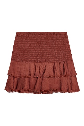 Jupe volantée - Rouge brique