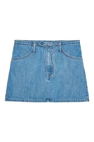 Minijupe de pyjama en jean - Bleu clair