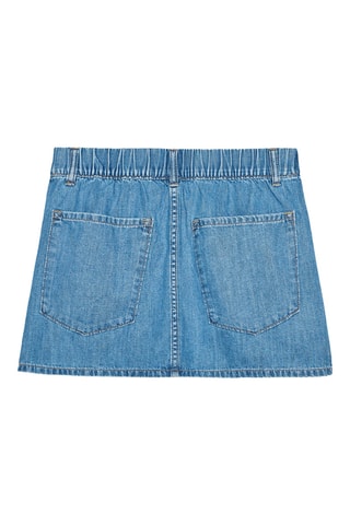 Minijupe de pyjama en jean - Bleu clair