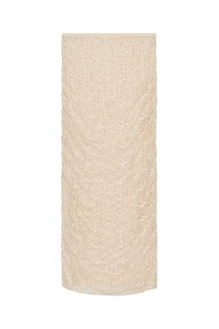 Jupe midi en dentelle - Beige