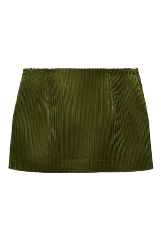 Minijupe en velours - Vert foncé