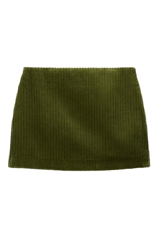 Minijupe en velours - Vert foncé