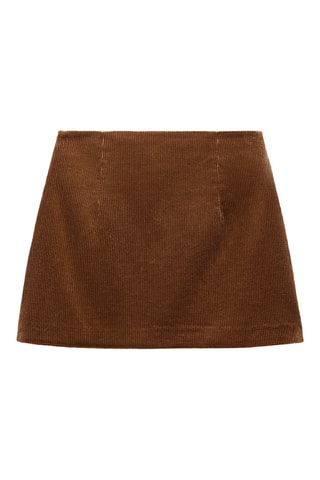 Minijupe en velours - Marron