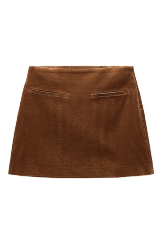 Minijupe en velours - Marron