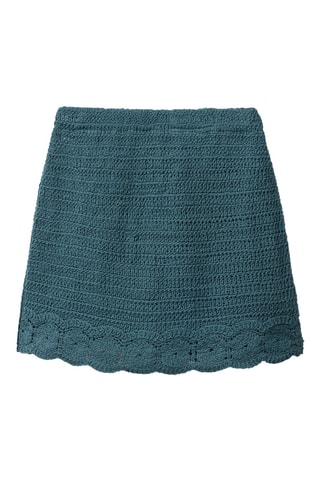 Jupe droite - Bleu canard