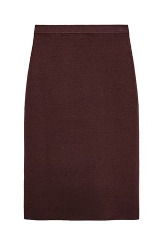 Jupe droite - Marron foncé