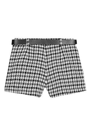 Jupe-short en tweed - Noir et blanc