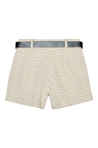 Jupe-short en tweed - Beige