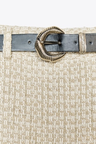 Jupe-short en tweed - Beige