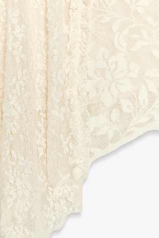 Jupe patineuse en dentelle - Beige