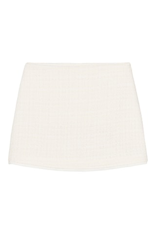 Jupe-short en tweed - Beige