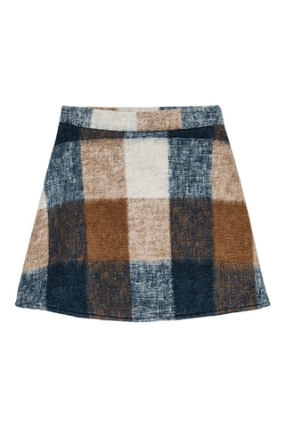 Minijupe - Marron et bleu