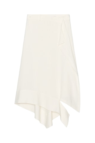 Jupe portefeuille en lin - Ecru