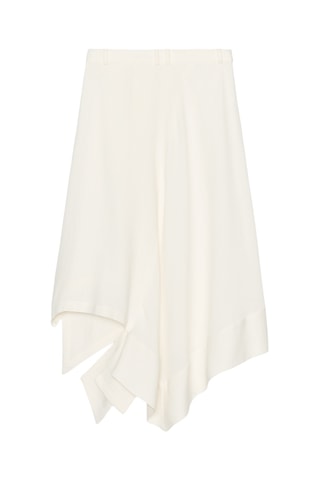 Jupe portefeuille en lin - Ecru