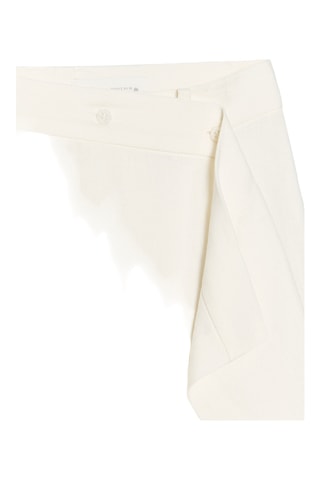 Jupe portefeuille en lin - Ecru