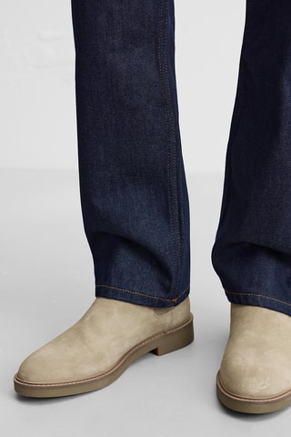 Bottines Chelsea en nubuck - Beige