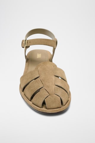 Sandales en nubuck - Beige