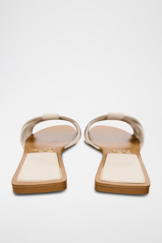 Mules en cuir - Ecru