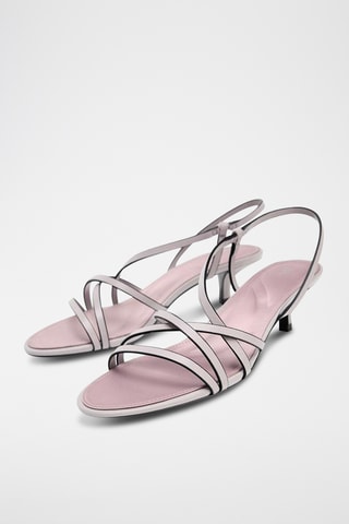 Sandales à talons en cuir - Rose