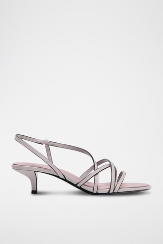 Sandales à talons en cuir - Rose