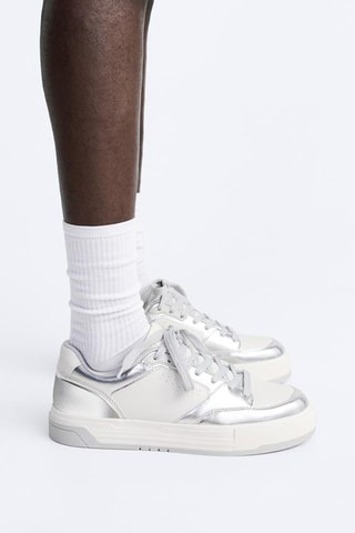 Baskets - Argenté et blanc