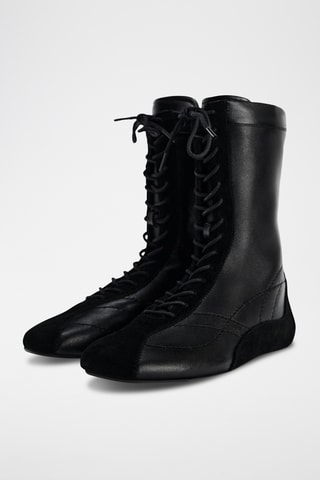 Bottines en cuir - Noir