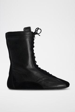 Bottines en cuir - Noir