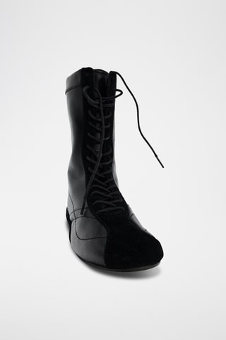 Bottines en cuir - Noir