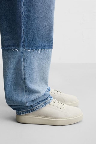 Baskets en cuir - Gris clair