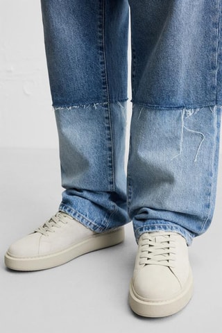 Baskets en cuir - Gris clair