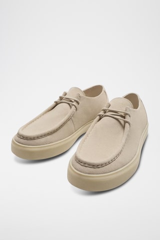 Mocassins en nubuck - Ecru