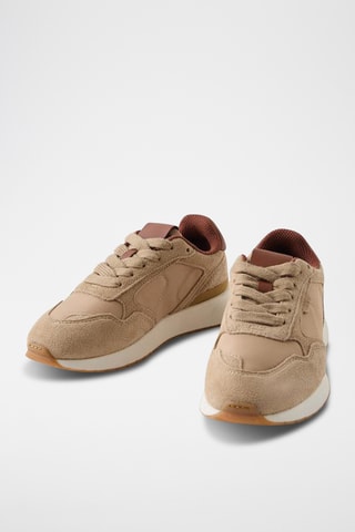Baskets en nubuck - Marron clair