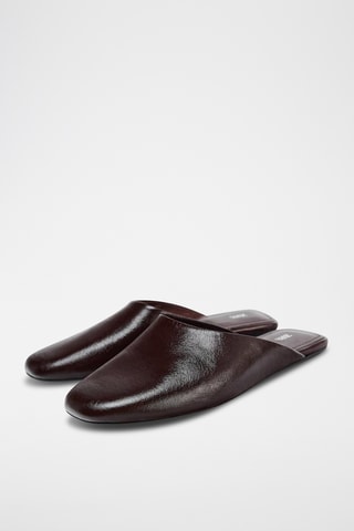 Mules en cuir - Marron