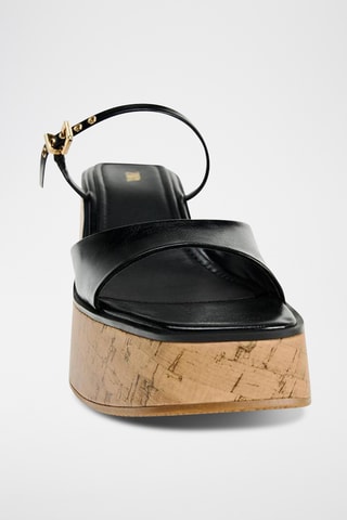 Mules compensées - Noir