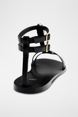 Sandales en cuir - Noir