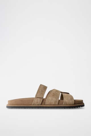 Mules en nubuck - Marron