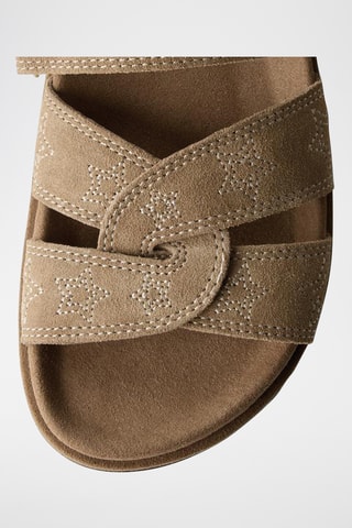 Mules en nubuck - Marron