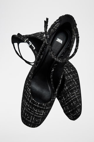 Escarpins en tweed - Noir