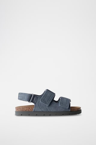 Sandales en nubuck - Bleu foncé