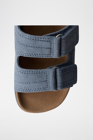 Sandales en nubuck - Bleu foncé